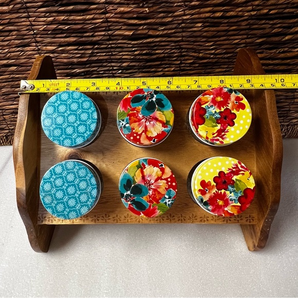 The Pioneer Woman Wildflower Whimsy Six Jar Spice Rack - Picture 10 of 11